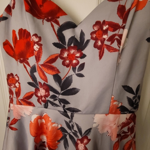 🎀HOST PICK🎀 B. Darlin Strapless Mini Dress Size 11/12 Color Gray Pinks & Reds - Picture 11 of 11